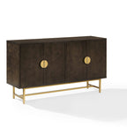 Mid-Century Modern Sideboard - Dark Brown and Gold