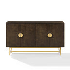 Mid-Century Modern Sideboard - Dark Brown and Gold