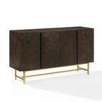 Mid-Century Modern Sideboard - Dark Brown and Gold