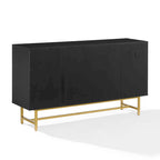 Mid-Century Modern Sideboard - Dark Brown and Gold