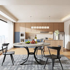 Round Farmhouse Dining Table for 4–6 People