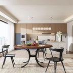 Round Farmhouse Dining Table for 4–6 People