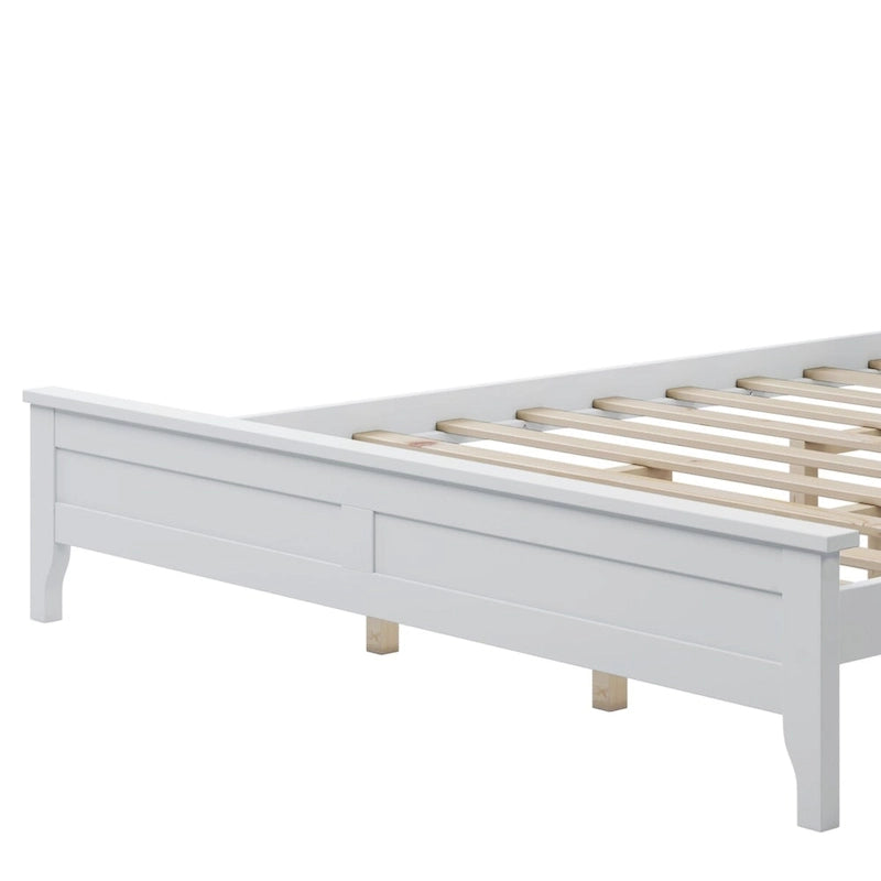 Houten platformbed voor 2-persoonsbed met hoofdbord, geen bedbodem nodig