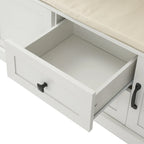 Entryway Hall Tree with Cushioned Bench and Storage