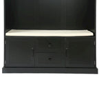 Entryway Hall Tree with Cushioned Bench and Storage