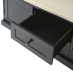 Entryway Hall Tree with Cushioned Bench and Storage