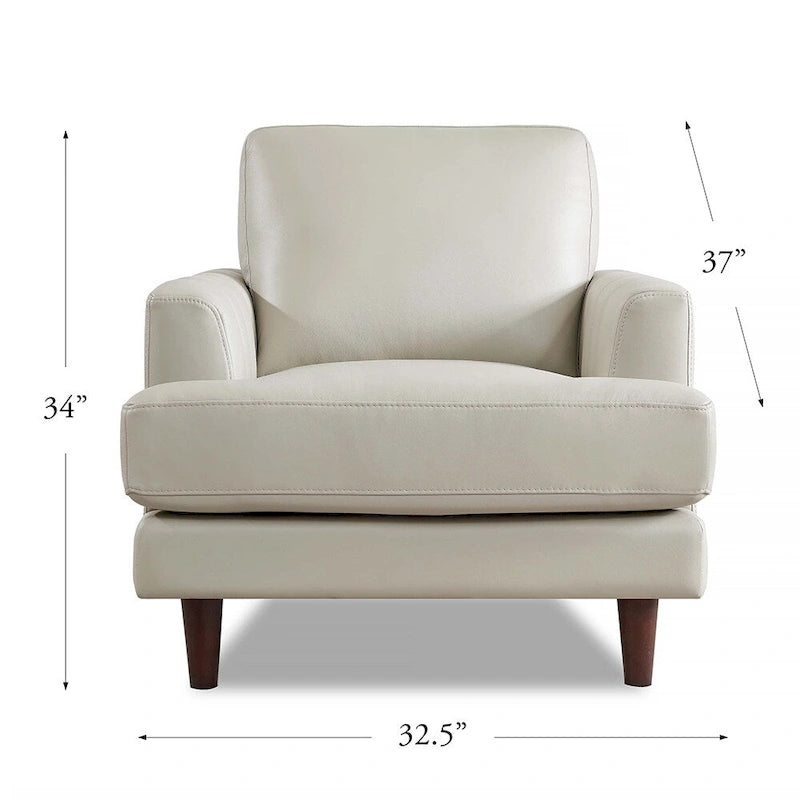 Sedia in pelle pieno fiore con piume e memory foam