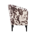 Brown and Cream Cow Print Club Chair