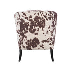 Brown and Cream Cow Print Club Chair