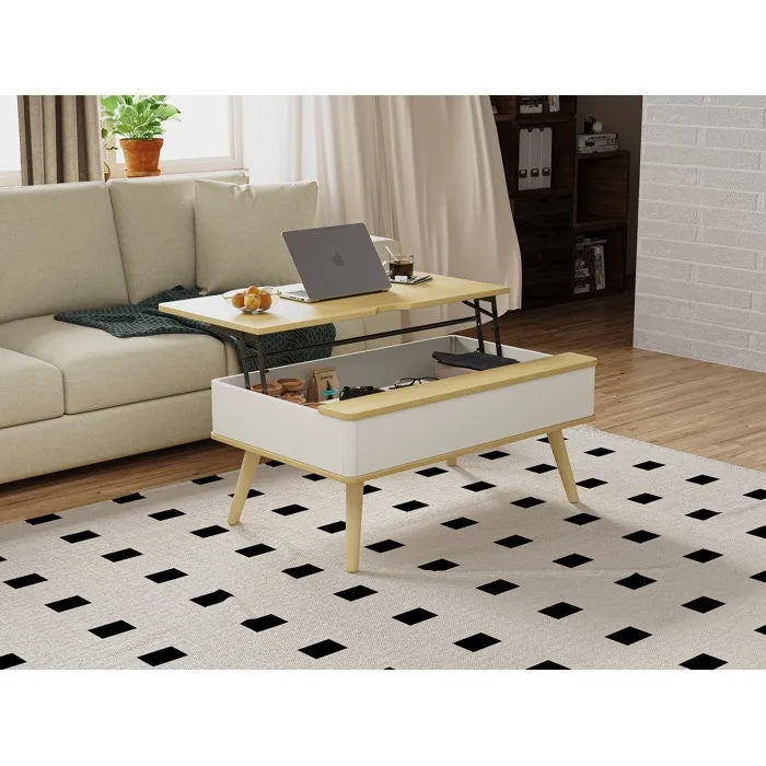 Rectangular Lift-Top Coffee Table with Storage, 37 x 23.5