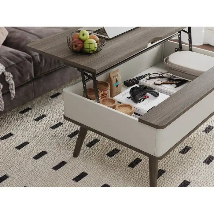 Rectangular Lift-Top Coffee Table with Storage, 37 x 23.5