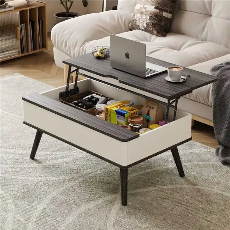 Rectangular Lift-Top Coffee Table with Storage, 37 x 23.5