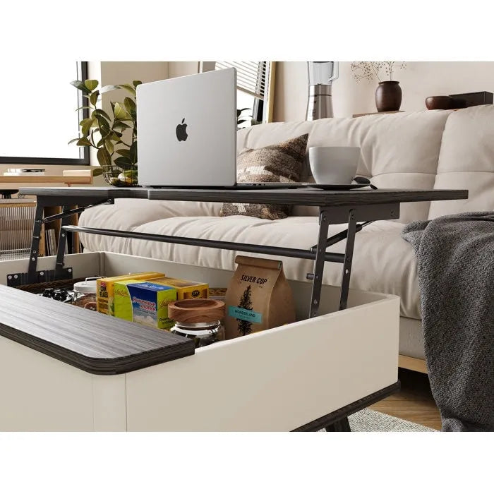 Rectangular Lift-Top Coffee Table with Storage, 37 x 23.5