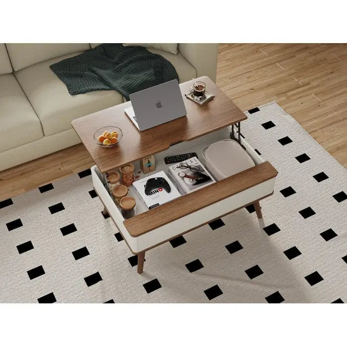 Rectangular Lift-Top Coffee Table with Storage, 37 x 23.5