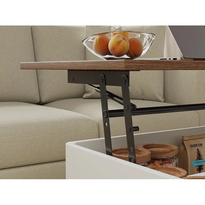 Rectangular Lift-Top Coffee Table with Storage, 37 x 23.5