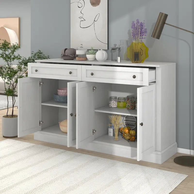 Sideboard Buffet Cabinet with 2 Drawers and 4 Doors