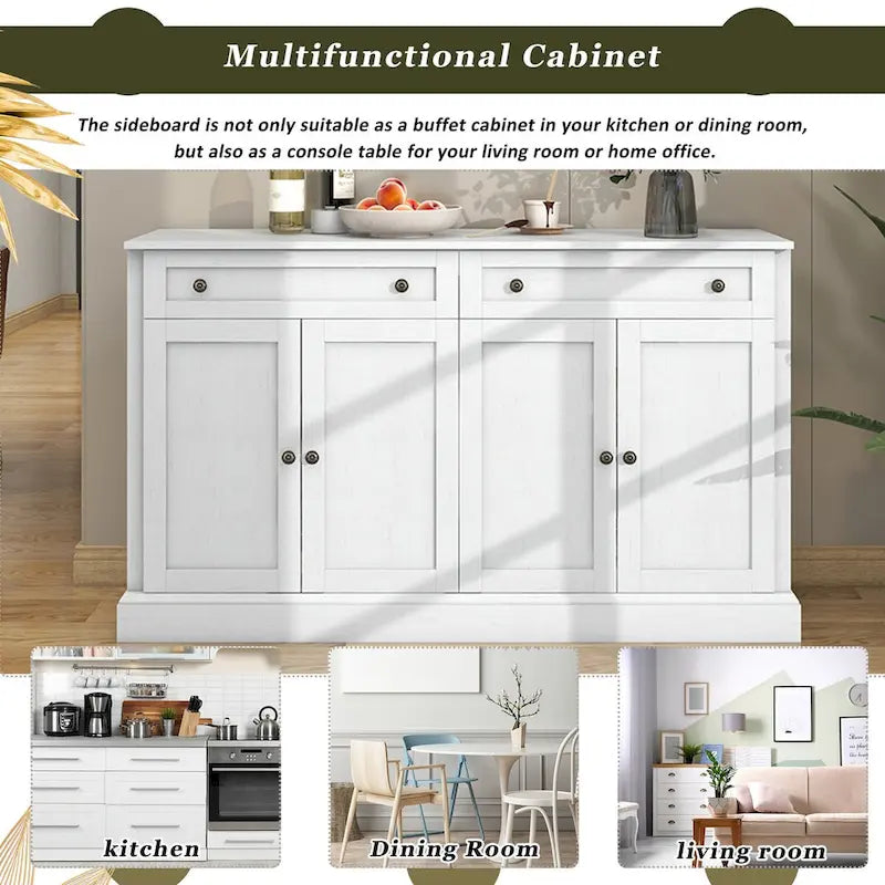 Sideboard Buffet Cabinet with 2 Drawers and 4 Doors