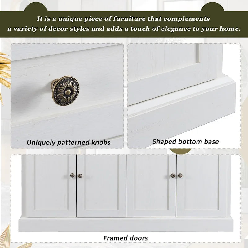 Sideboard Buffet Cabinet with 2 Drawers and 4 Doors
