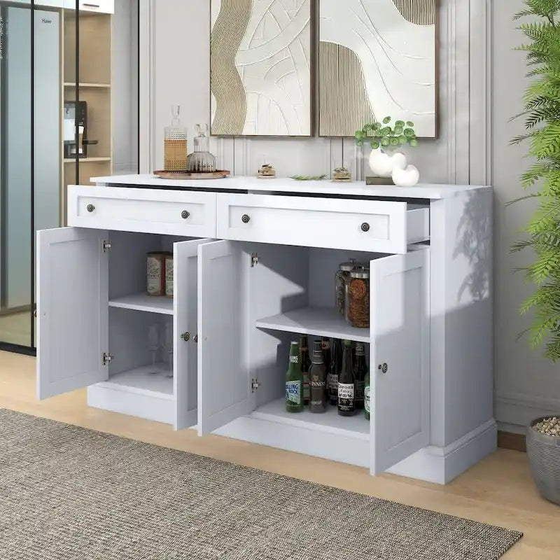 Sideboard Buffet Cabinet with 2 Drawers and 4 Doors