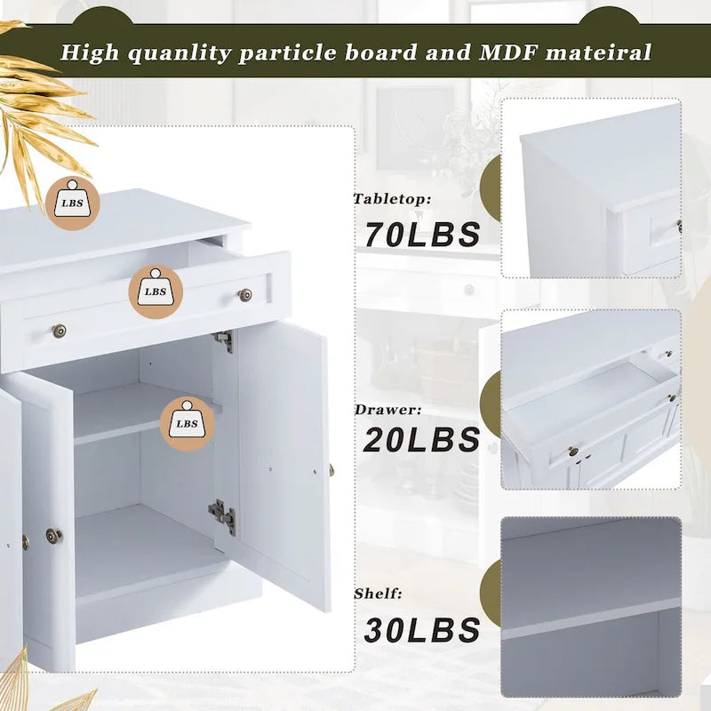 Sideboard Buffet Cabinet with 2 Drawers and 4 Doors