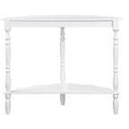 42-Inch Half-Moon Console Table with Open Shelf