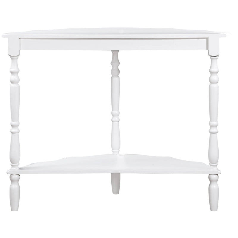 42-Inch Half-Moon Console Table with Open Shelf