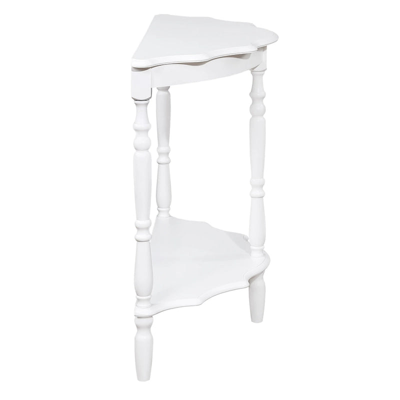 42-Inch Half-Moon Console Table with Open Shelf
