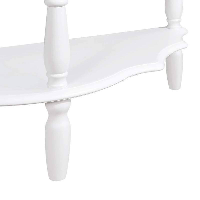 42-Inch Half-Moon Console Table with Open Shelf