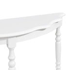 42-Inch Half-Moon Console Table with Open Shelf