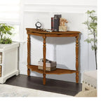 42-Inch Half-Moon Console Table with Open Shelf
