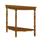 42-Inch Half-Moon Console Table with Open Shelf