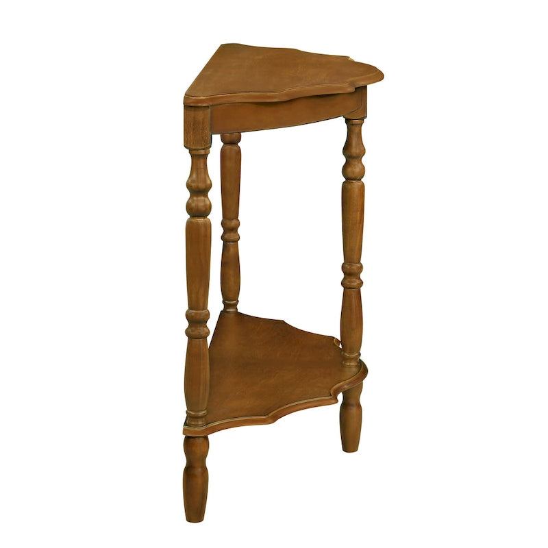 42-Inch Half-Moon Console Table with Open Shelf