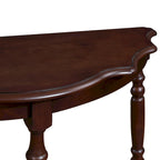 42-Inch Half-Moon Console Table with Open Shelf
