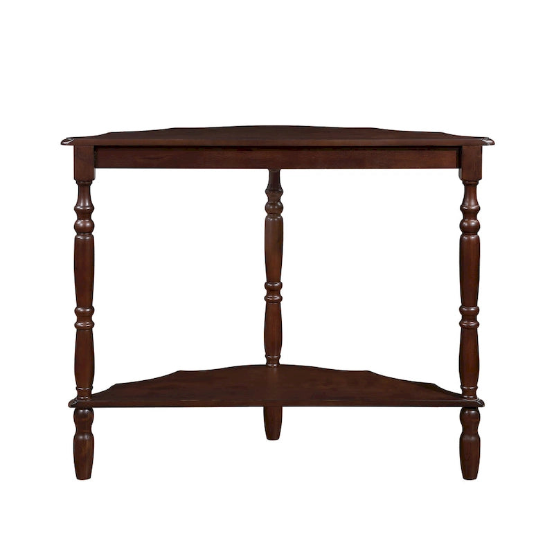 42-Inch Half-Moon Console Table with Open Shelf