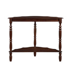 42-Inch Half-Moon Console Table with Open Shelf