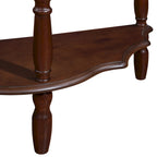 42-Inch Half-Moon Console Table with Open Shelf