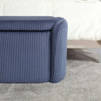 Banquette de rangement rembourrée en velours avec couvercle à charnières