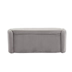 Banquette de rangement rembourrée en velours avec couvercle à charnières