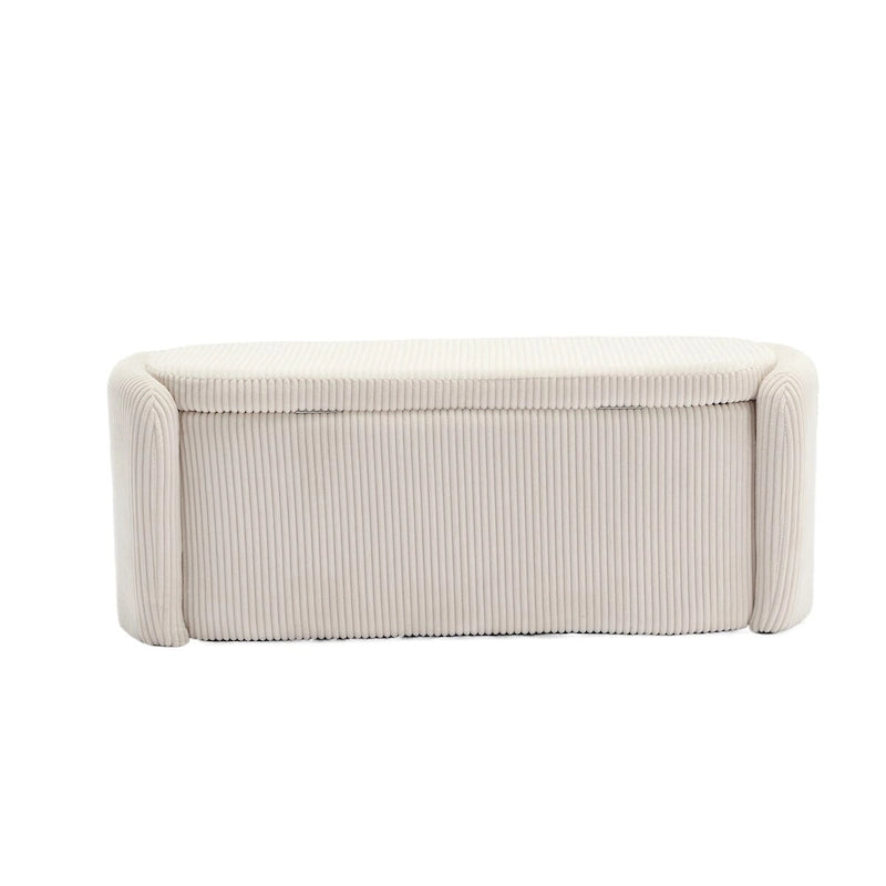 Banquette de rangement rembourrée en velours avec couvercle à charnières