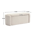 Banquette de rangement rembourrée en velours avec couvercle à charnières